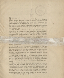 In Folge Allerhöchster Ermächtigung vom 12. d. Mts. hat die Königliche Staats-Regierung den Hohen Häusern des Landtages den Entwurf