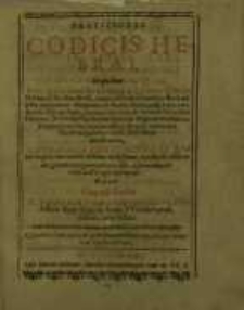 Partitiones Codicis Hebraei: In quibus Per Quatuor Sectiones, Quibus Biblia Hebraea...