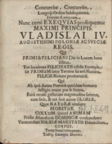 Vladislaus IV, Poloniae ac Sveciae rex...