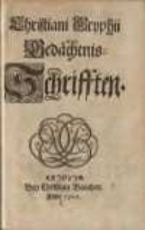 Gedächtnis-Schrifften