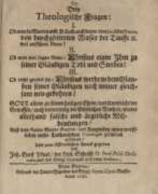 Drey theologische Fragen...
