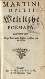 Weltliche Poemata. [T.2]