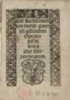 Ein Rechn[en] buchlein durch gantz un gebrochen Species auf di linien ader federen bequem