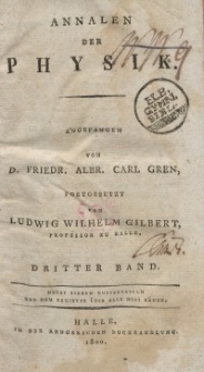 Annalen der Physik. Bd. 3