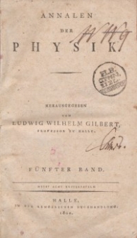 Annalen der Physik. Bd. 5
