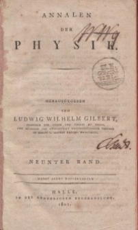 Annalen der Physik. Bd. 9