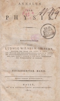Annalen der Physik. Bd. 17