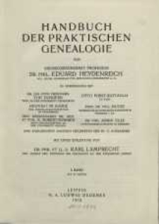 Handbuch der praktischen Genealogie. T. 1.