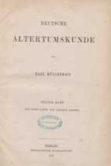 Deutsche Altertumskunde. Bd. 1