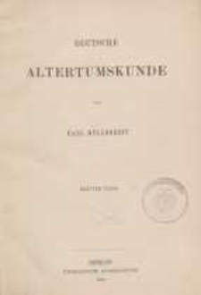 Deutsche Altertumskunde. Bd. 3