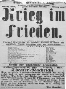 Krieg im Frieden - Gustav von Moser, Franz von Schönthan