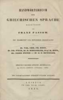 Handwörterbuch der griechischen Sprache. Bd. 2: Abt. 2