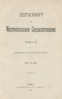 Zeitschrift des Westpreußischen Geschichtsvereins, 1880, H. 2