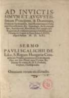 Ad invictissimum et augustissimum principem, et dominum dominum Ferdinandum ... genealogia, seu de antiquissima, Scalichiorum...