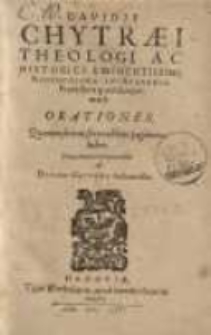 Orationes, quarum seriem sexta abhinc pagina ex hibet ...