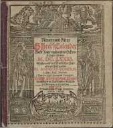 Neuer und Alter Schreib-Calender... 1681