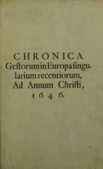 Chronica Gestorum In Europa Singularium a Paulo Piasecio...