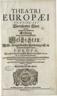 Theatri Europaei, Das ist: Historischer Chronick...1691-1695
