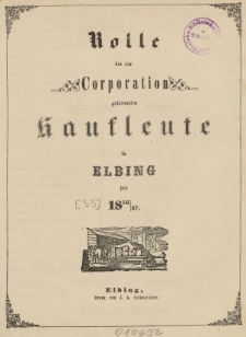 Rolle der Kaufmannschaft von Elbing