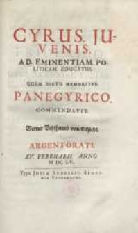 Cyrus Juvenis ad eminentiam politicam educatus ...