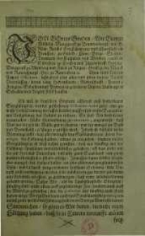 Von Gottes Gnaden/ Wir George Wilhelm/ Marggraff zu Brandenburgk/ des Heyl. Römischen Reichs ErtzCämmerer/ und Churfürst ...