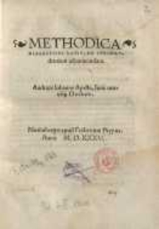 Methodica dialectices ratio, ad iurisprudentiam adcommodata
