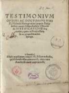 Testimonium Optimi Ac Doctissimi Viri D. Michaelis Rotingi unius e populo Ecclesiastico contra falsam Andreae Osiandri de ...