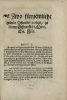 Zwo fürnemliche gründe Osiandri verlegt, zu einem Schmeckbier