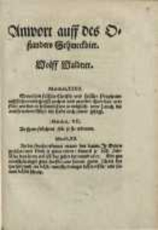 Antwort auff des Osianders Schmeckbier