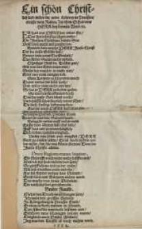 Ein schön christlich Lied, wieder die Newe Ketzerey in Preussen