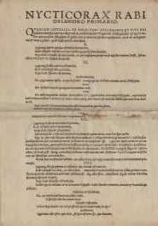 Nycticorax Rabi Osiandro Primario