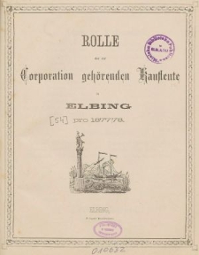Rolle der Kaufmannschaft von Elbing