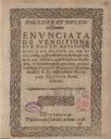 Docente et ducente domino Enunciata de venditione sub pacto ... Petrus Heigius...