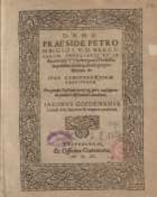 D.E.D.D. Praeside Petro Heigio ... de iure concurrentium creditorum ...