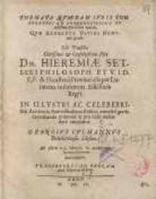 Themata quaedam iuris controversi ex frequentissima tutelarum materia … Hieremiae Setseri…Georgius Culmannus…