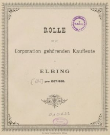 Rolle der Kaufmannschaft von Elbing