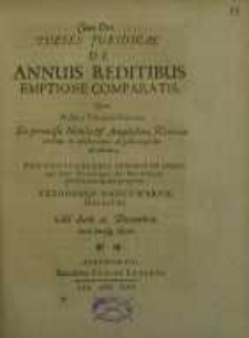 Theses juridicae de annuis reditibus emptione comparatis, quas ...