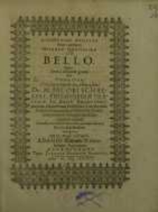 Disputatio politica prior continens decadem quaestionum de bello, quam ... [1, 2].