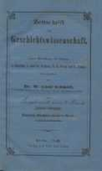 Zeitschrift für Geschichtswissenschaft, 1844: Supplement T.2.