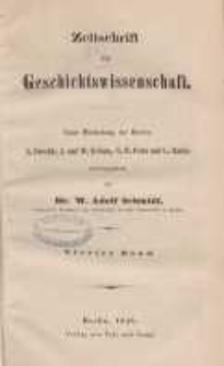 Zeitschrift für Geschichtswissenschaft, 1845, T. 4
