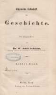 Zeitschrift für Geschichtswissenschaft, 1847, T. 8.