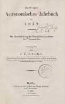 Astronomisches Jahrbuch für das Jahr 1831: nebst einer Sammlung der neuesten in die astronomischen ...