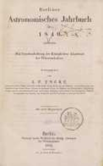 Astronomisches Jahrbuch für das Jahr 1840: nebst einer Sammlung der neuesten in die astronomischen ...