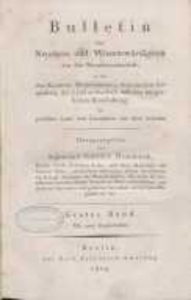 Bulletin des Neuesten und Wissenswürdigsten aus der Naturwissenschaft [...] H. 1.