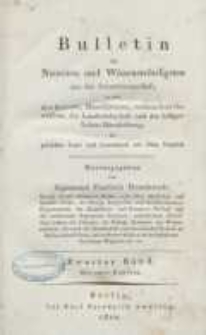 Bulletin des Neuesten und Wissenswürdigsten aus der Naturwissenschaft [...] H. 2.