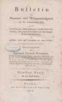 Bulletin des Neuesten und Wissenswürdigsten aus der Naturwissenschaft [...] H. 5.