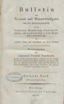 Bulletin des Neuesten und Wissenswürdigsten aus der Naturwissenschaft [...] H. 6.