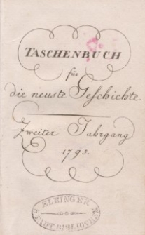Taschenbuch für die neuste Geschichte, 1795