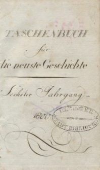 Taschenbuch für die neuste Geschichte, 1800