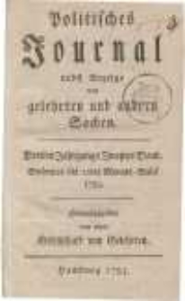 Politisches Journal nebst Anzeige von gelehrten und andern Sachen. Bd. 2.